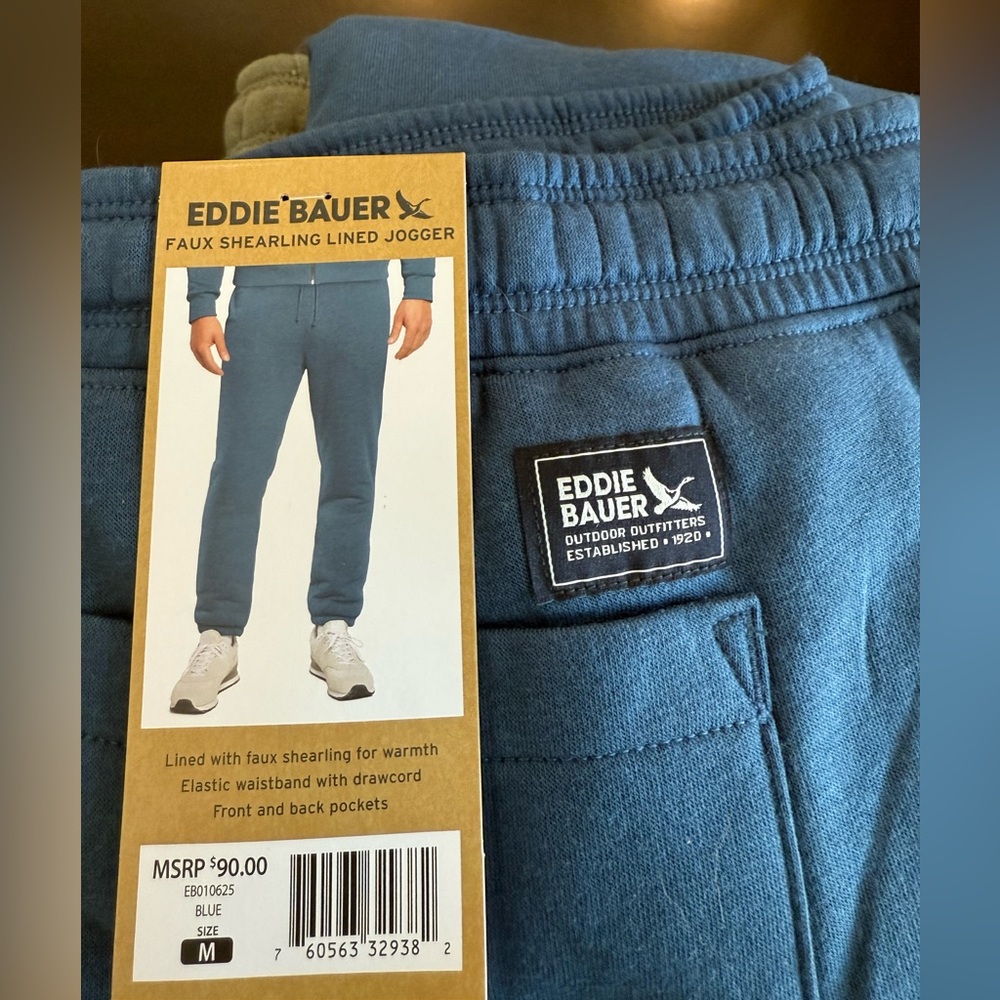 Eddie Bauer Men’s Faux Shearling Lined Jogger Medium